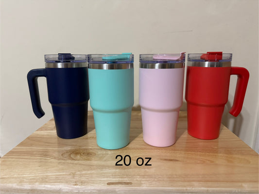 Custom 20 oz tumbler (Silver metal)